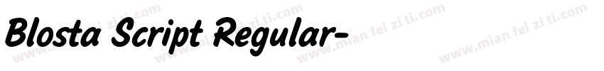 Blosta Script Regular字体转换